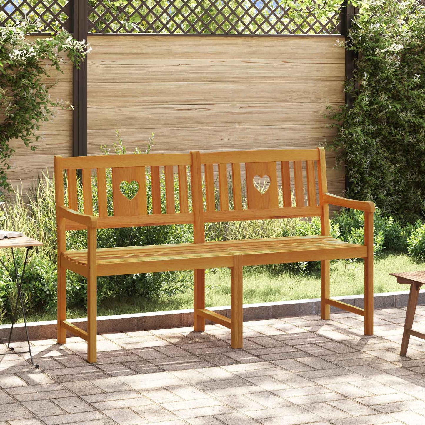 vidaXL Εξωτερικός πάγκος Φυσικό 150 x 55,5 x 90 cm Στερεό Ξύλο Ακακίας
