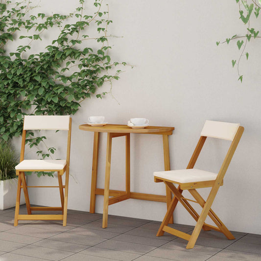 vidaXL Καρέκλες εξωτερικής βεράντας 2 pcs Λευκό κρεμ 40 x 53 x 80 εκ