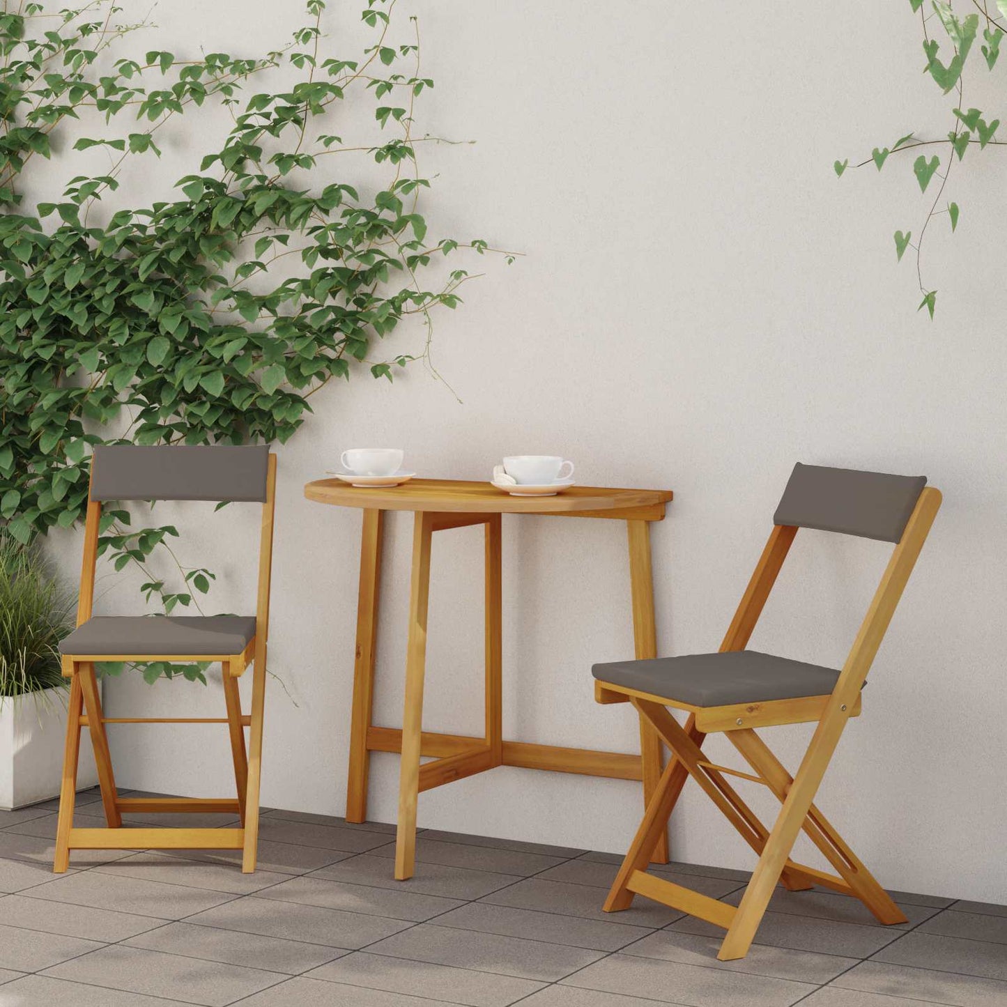 vidaXL Καρέκλες εξωτερικής βεράντας 2 pcs Σκούρο Γκρι 40 x 53 x 80 εκ