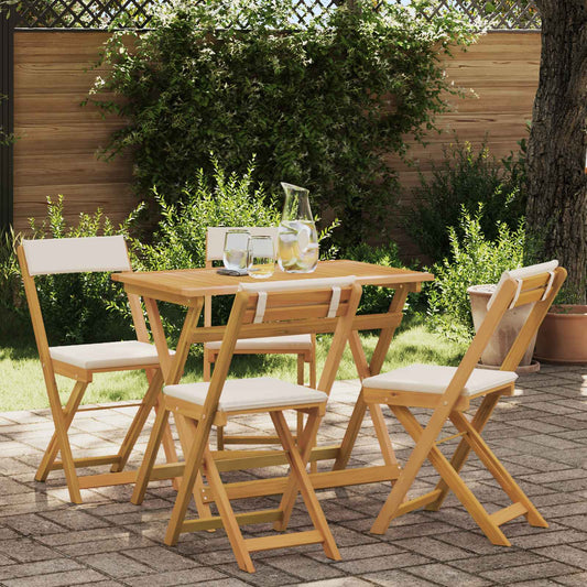 vidaXL Καρέκλες εξωτερικής βεράντας 4 pcs Λευκό κρεμ 40 x 53 x 80 εκ