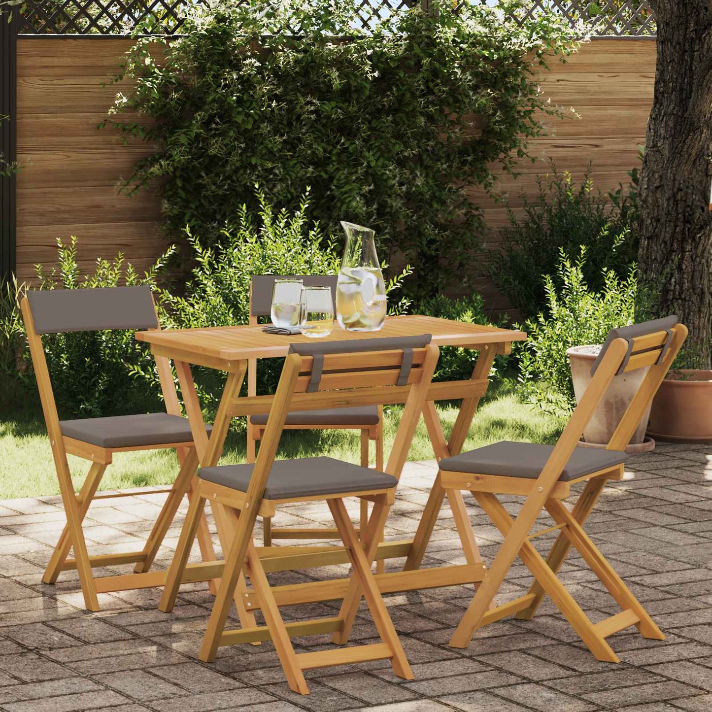 vidaXL Καρέκλες εξωτερικής βεράντας 4 pcs Σκούρο Γκρι 40 x 53 x 80 εκ