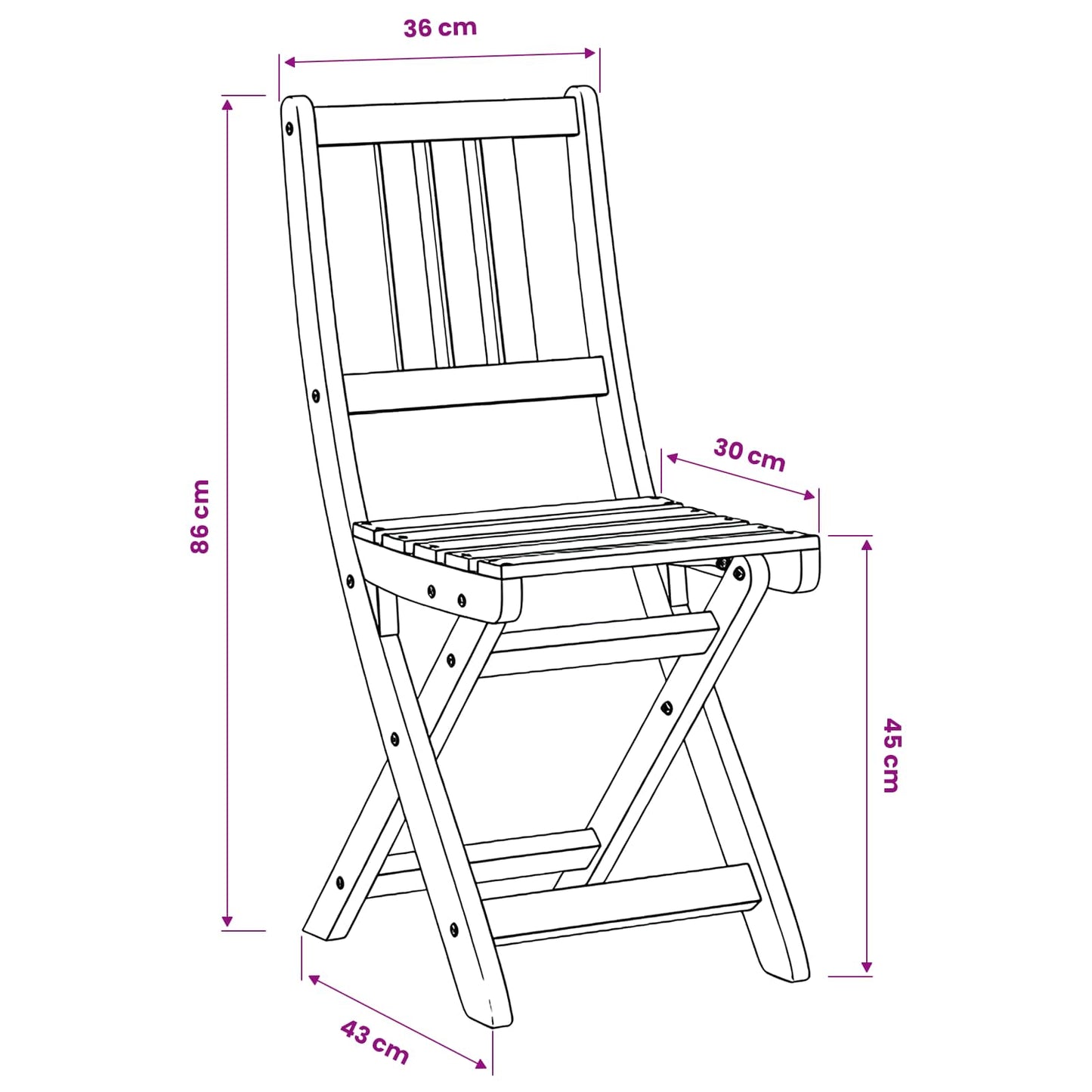 vidaXL Καρέκλες εξωτερικής βεράντας 4 pcs Φυσικό 40 x 42 x 85 εκ