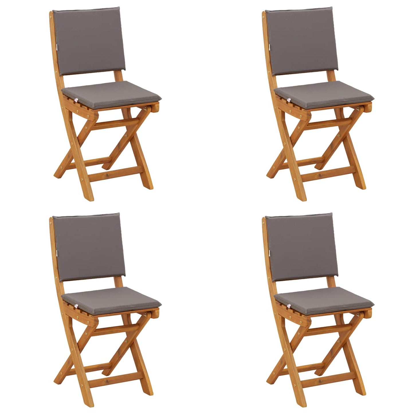 vidaXL Καρέκλες εξωτερικής βεράντας 4 pcs Σκούρο Γκρι