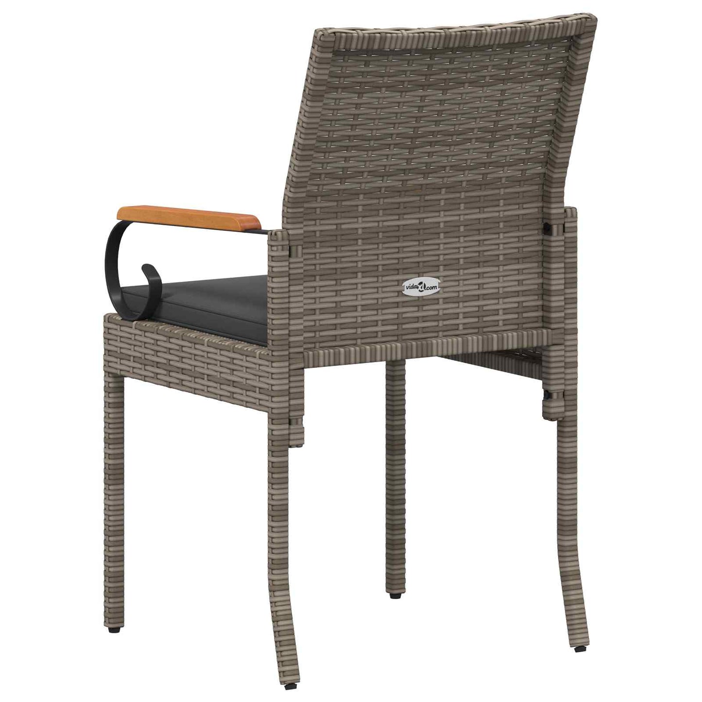 vidaXL Καρέκλες Κήπου με μαξιλάρι 4 pcs Γκρι και Σκούρο Γκρι