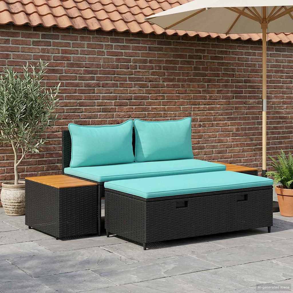 vidaXL Σειρά Καναπέ Εξωτερικού 4 -Seater 4 τμχ. 55 x 30 x 39 εκ
