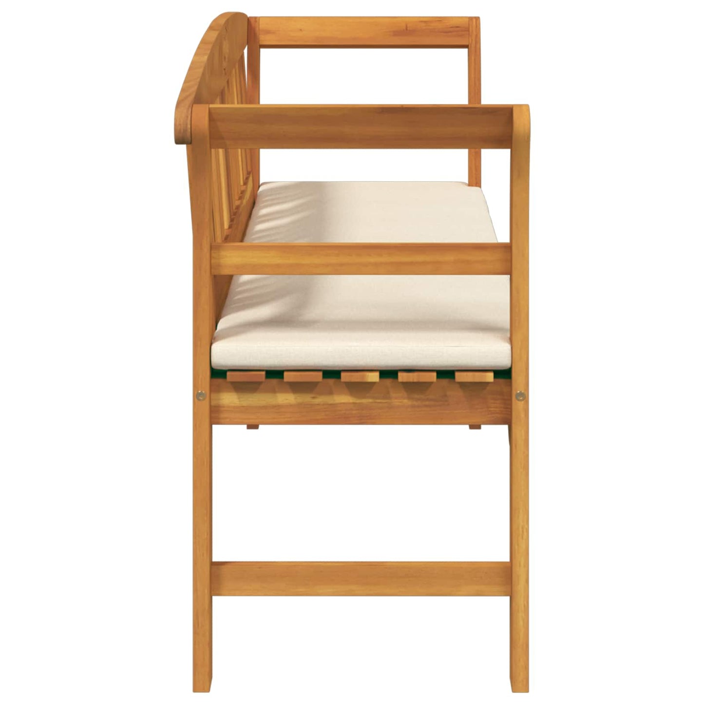 vidaXL παγκάκι με μαξιλάρι Φυσικό λάδι φινιρίσματος 157 x 46 x 82,5 εκ