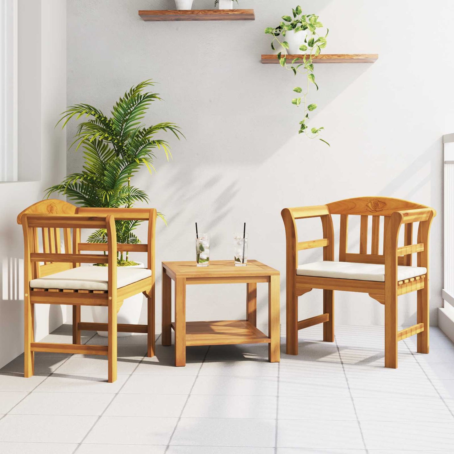 vidaXL παγκάκι Φυσικό λάδι φινιρίσματος 68,5 x 46 x 82,5 εκ