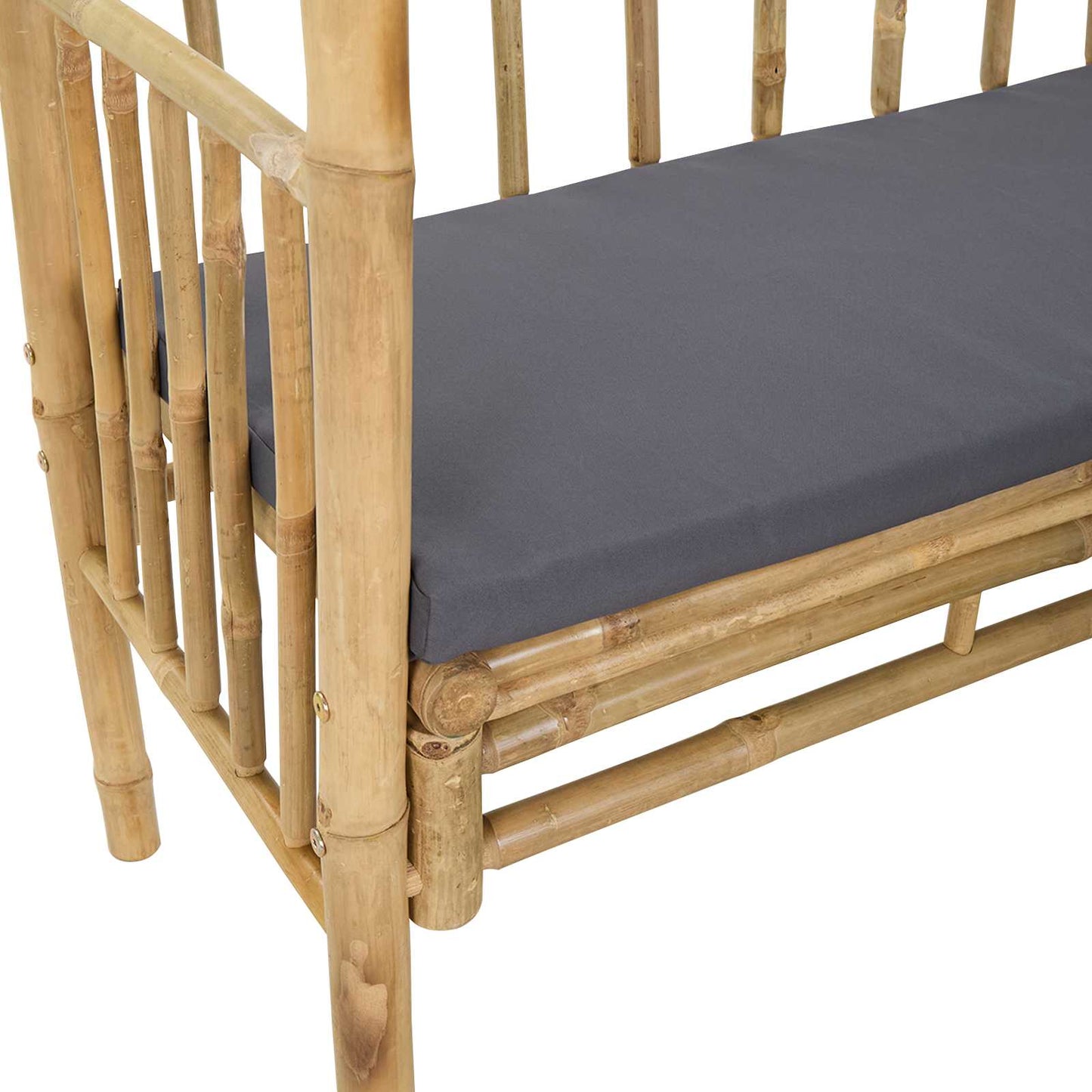 vidaXL Κήπος Καμάρα με Παγκάκι Φυσικό 115 x 50 x 205 εκ. Μπαμπού