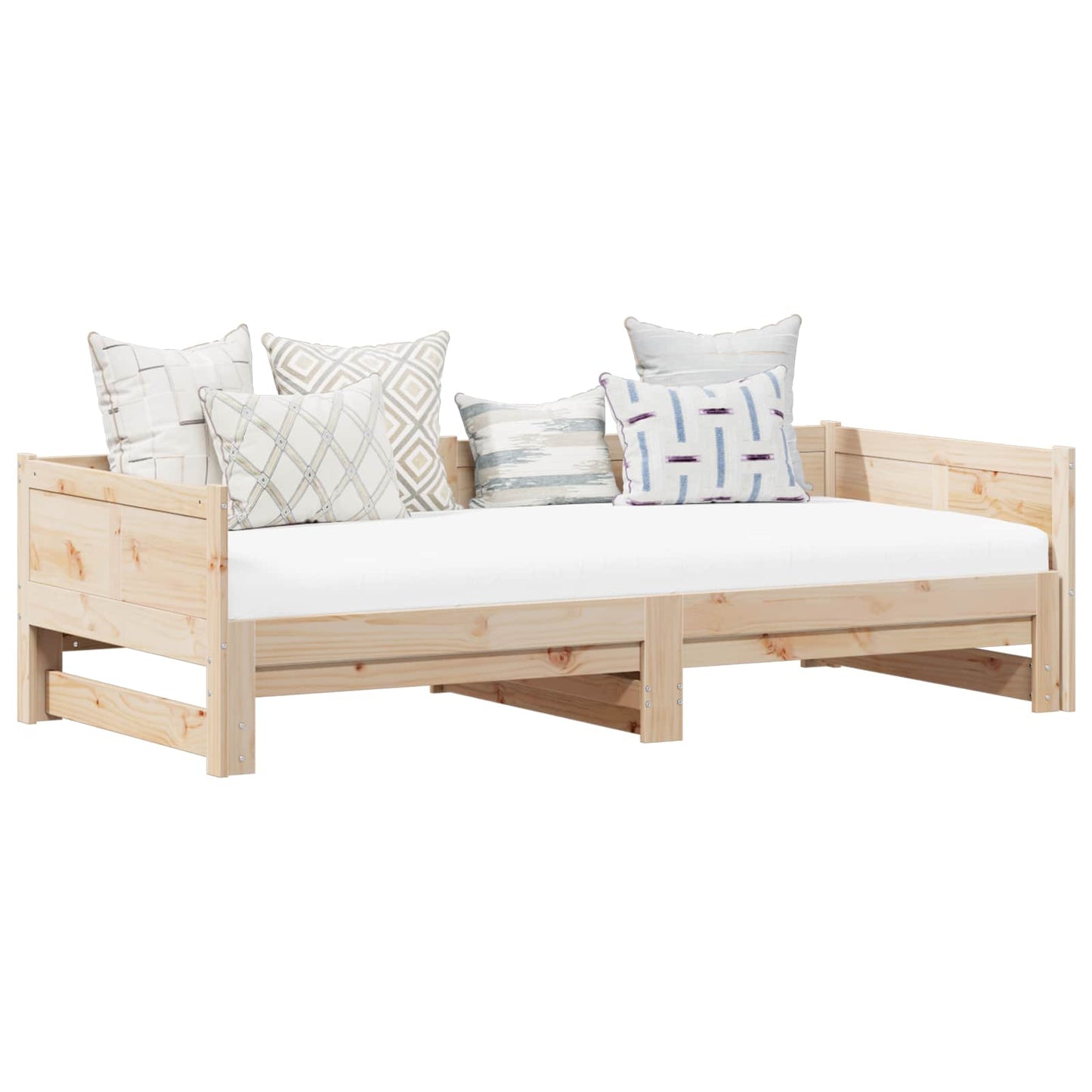 vidaXL Κρεβάτι ημέρας με αναδιπλούμενο μηχανισμό Φυσικό 180 x 200 cm