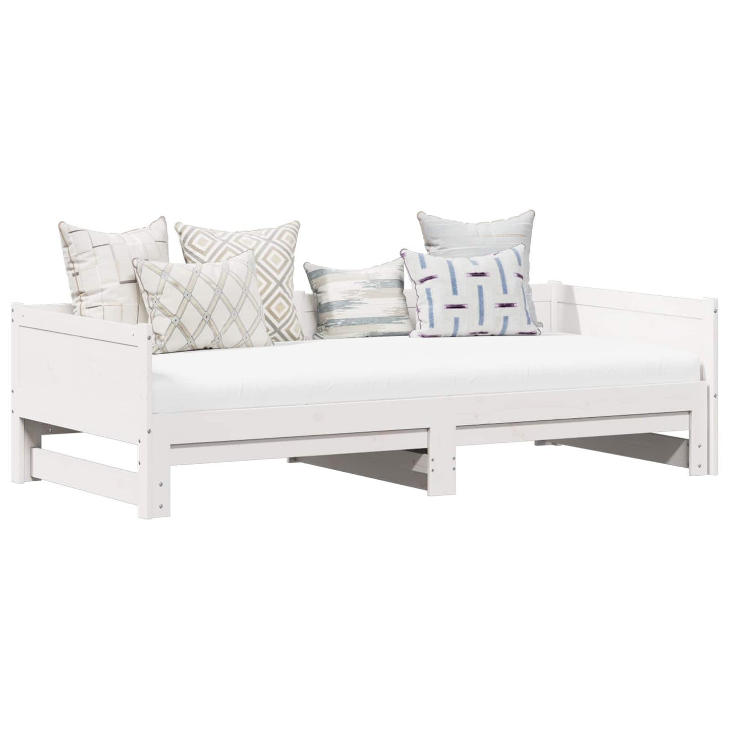 vidaXL Κρεβάτι ημέρας με αναδιπλούμενο μηχανισμό Λευκό 180 x 200 cm