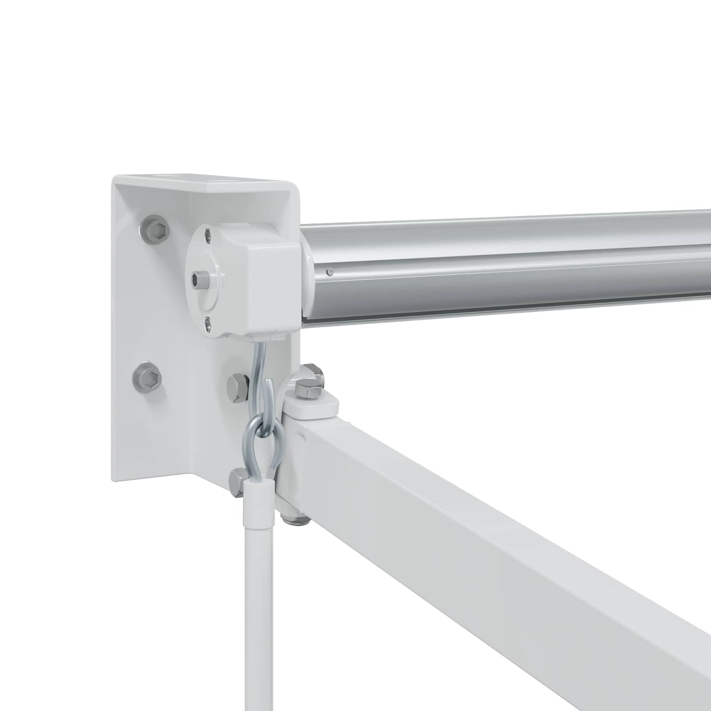 vidaXL Manual Awning Frame 2,5 x 2 m Λευκό Powder-Coated Aluminium