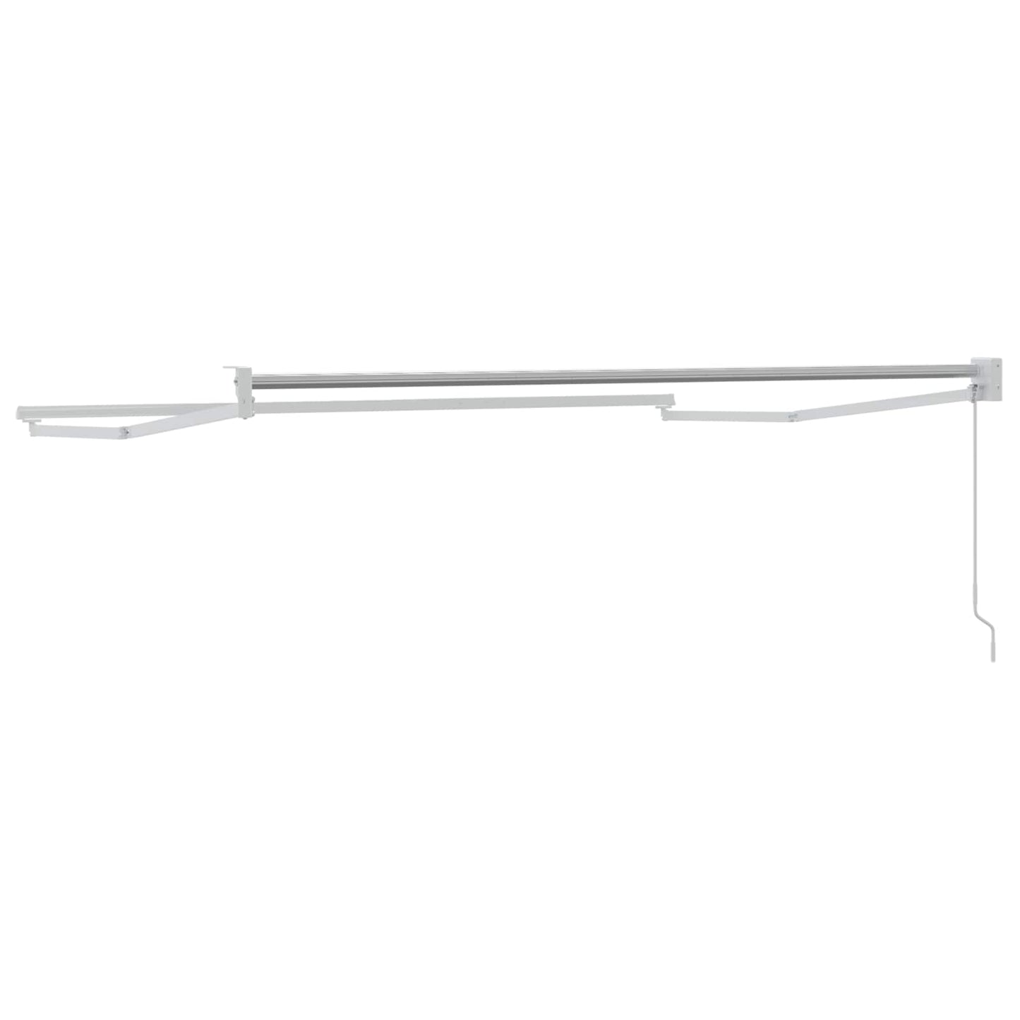 vidaXL Manual Awning Frame 2,5 x 2 m Λευκό Powder-Coated Aluminium