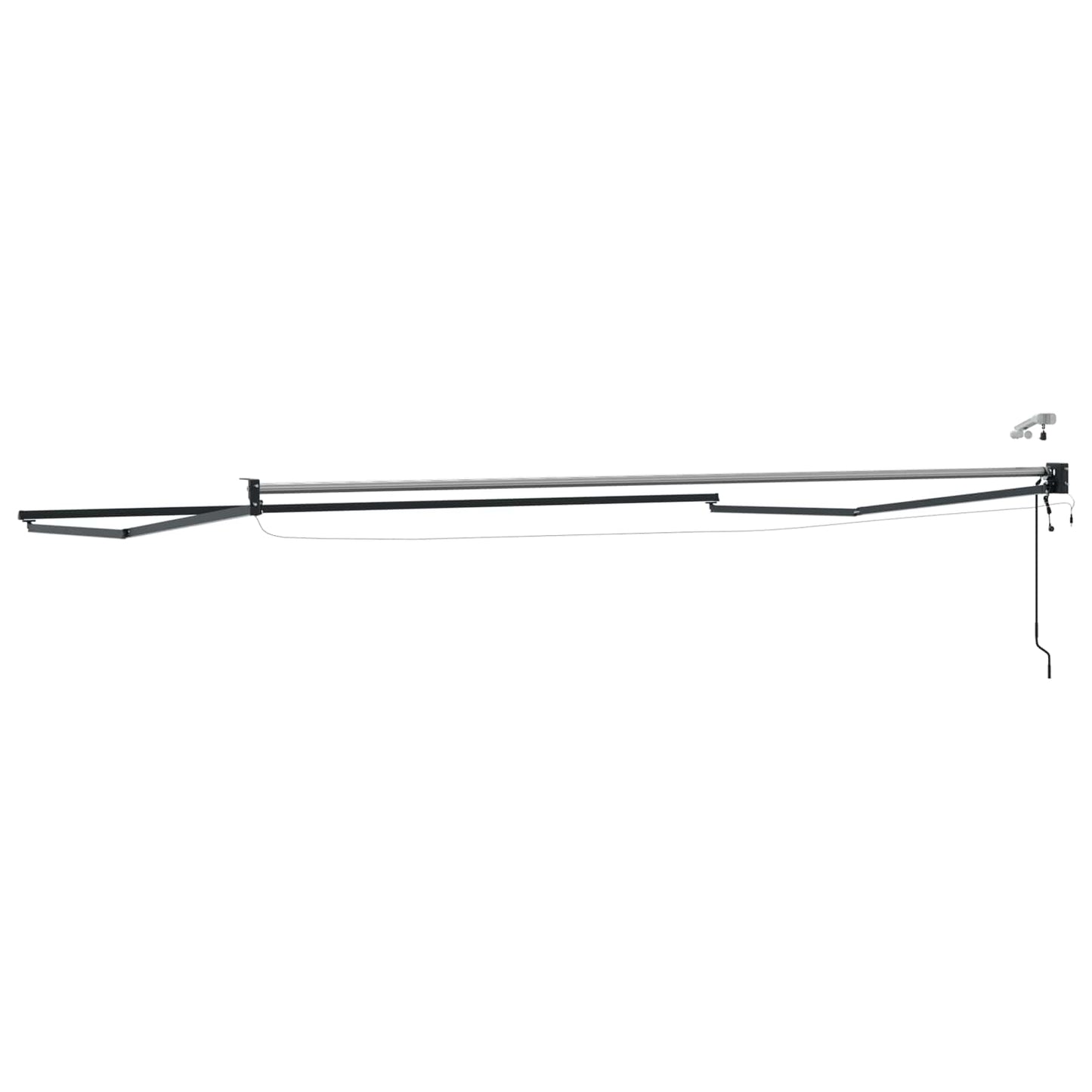 vidaXL Electric Awning Frame with LED and Wind Sensor 5 x 3 m Ανθρακί