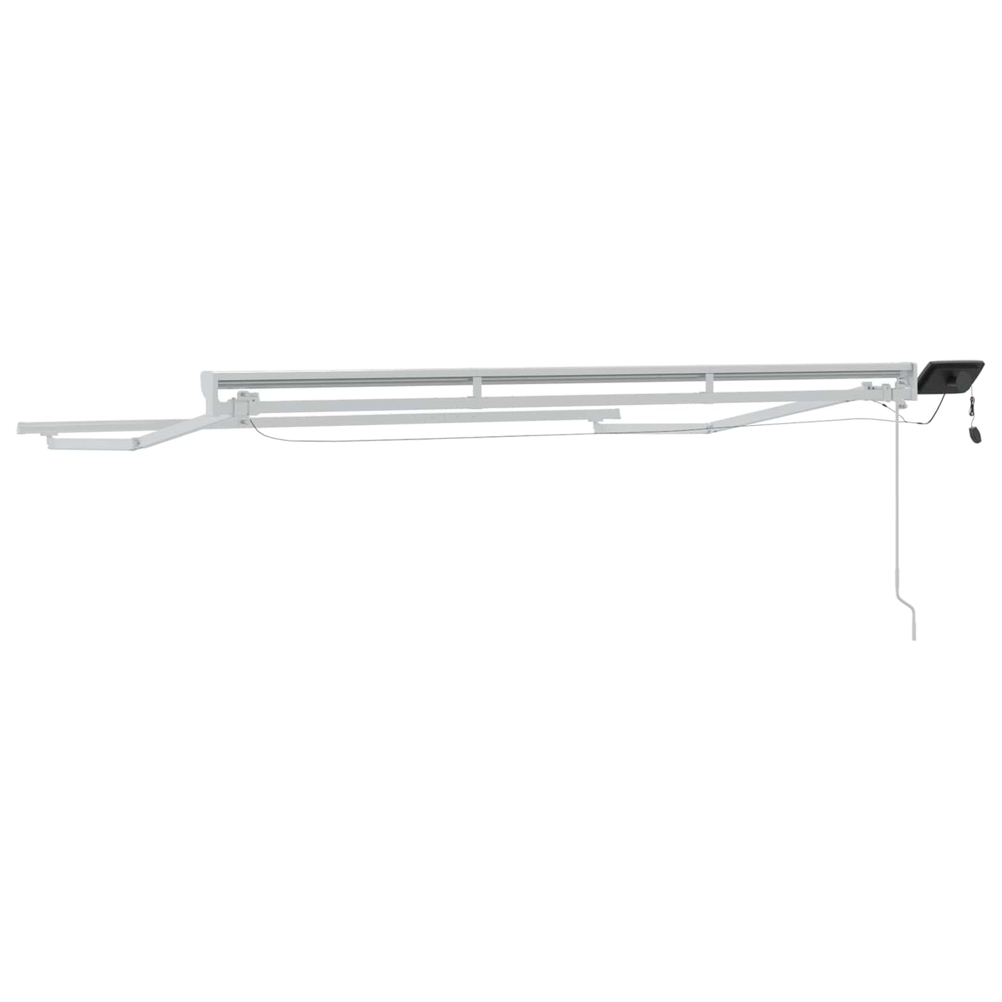 vidaXL Χειροκίνητο πλαίσιο τέντας με LED Λευκός 3 x 2,5 μ Αλουμίνιο