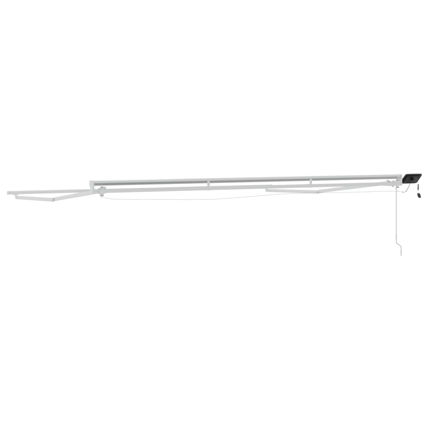 vidaXL Χειροκίνητο πλαίσιο τέντας με LED Λευκός 4,5 x 3 μ Αλουμίνιο