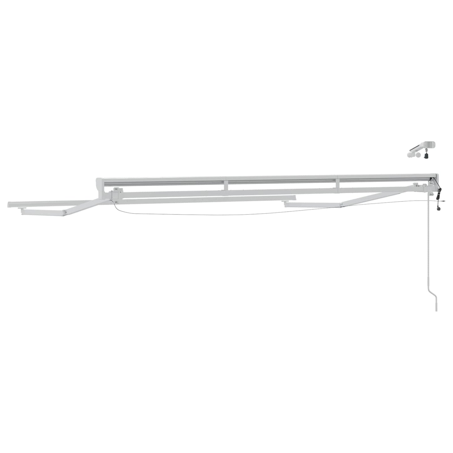 vidaXL Ηλεκτρικό πλαίσιο τέντας με LED Λευκός 2,5 x 2 m Αλουμίνιο