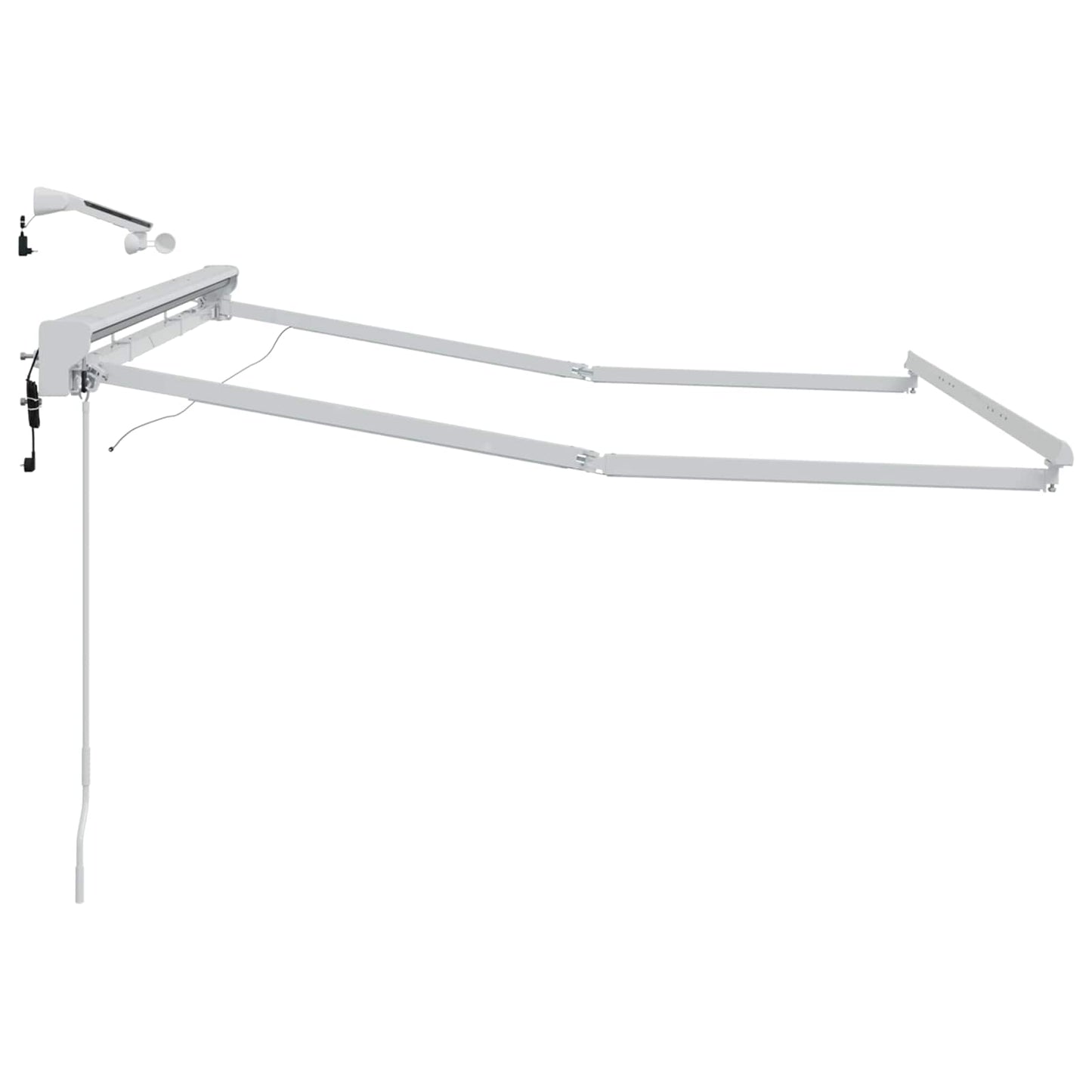 vidaXL Ηλεκτρικό πλαίσιο τέντας με LED Λευκός 2,5 x 2 m Αλουμίνιο