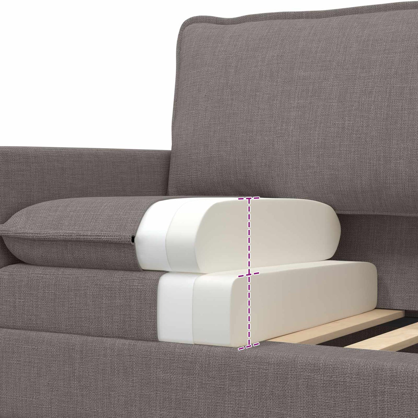 vidaXL Καναπές Taupe 76 x 81 x 87,5 εκ Ύφασμα