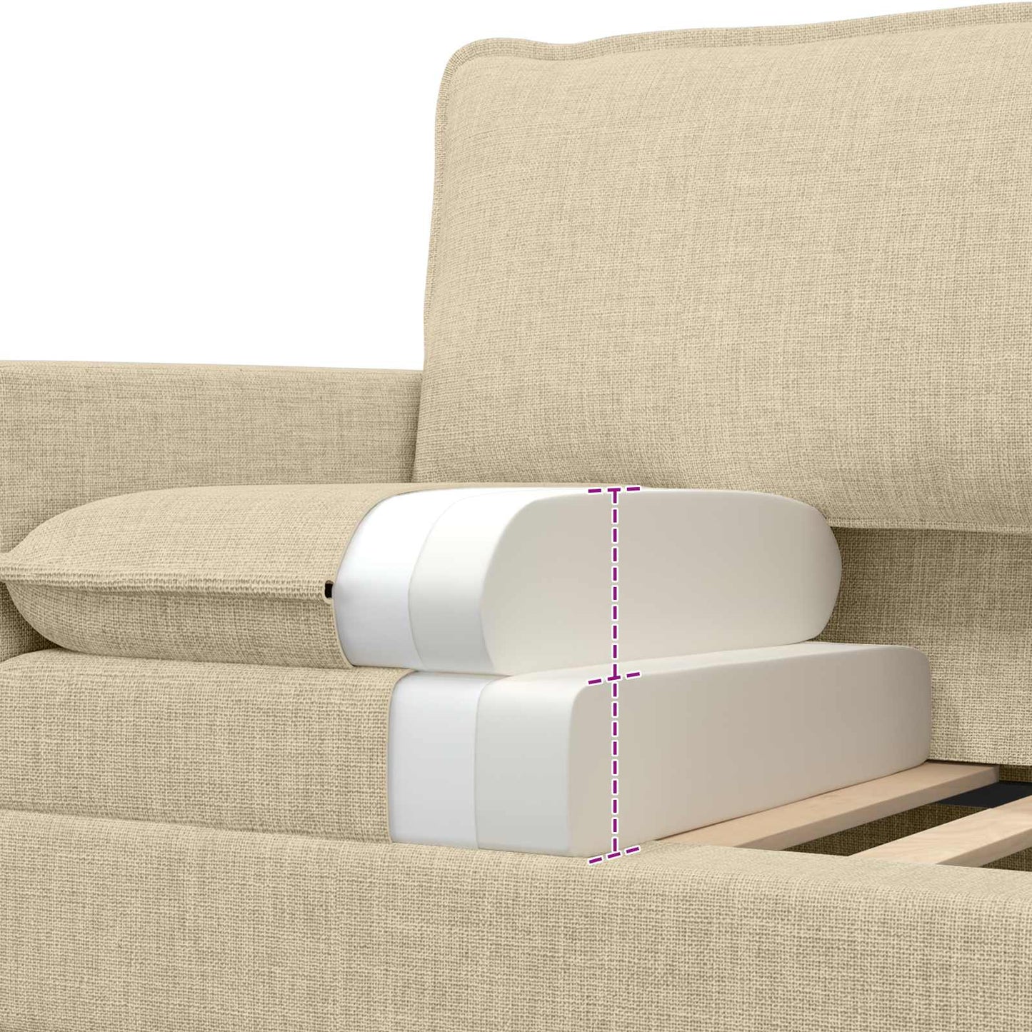 vidaXL Καναπές Κρεμ 76 x 81 x 87,5 εκ Ύφασμα