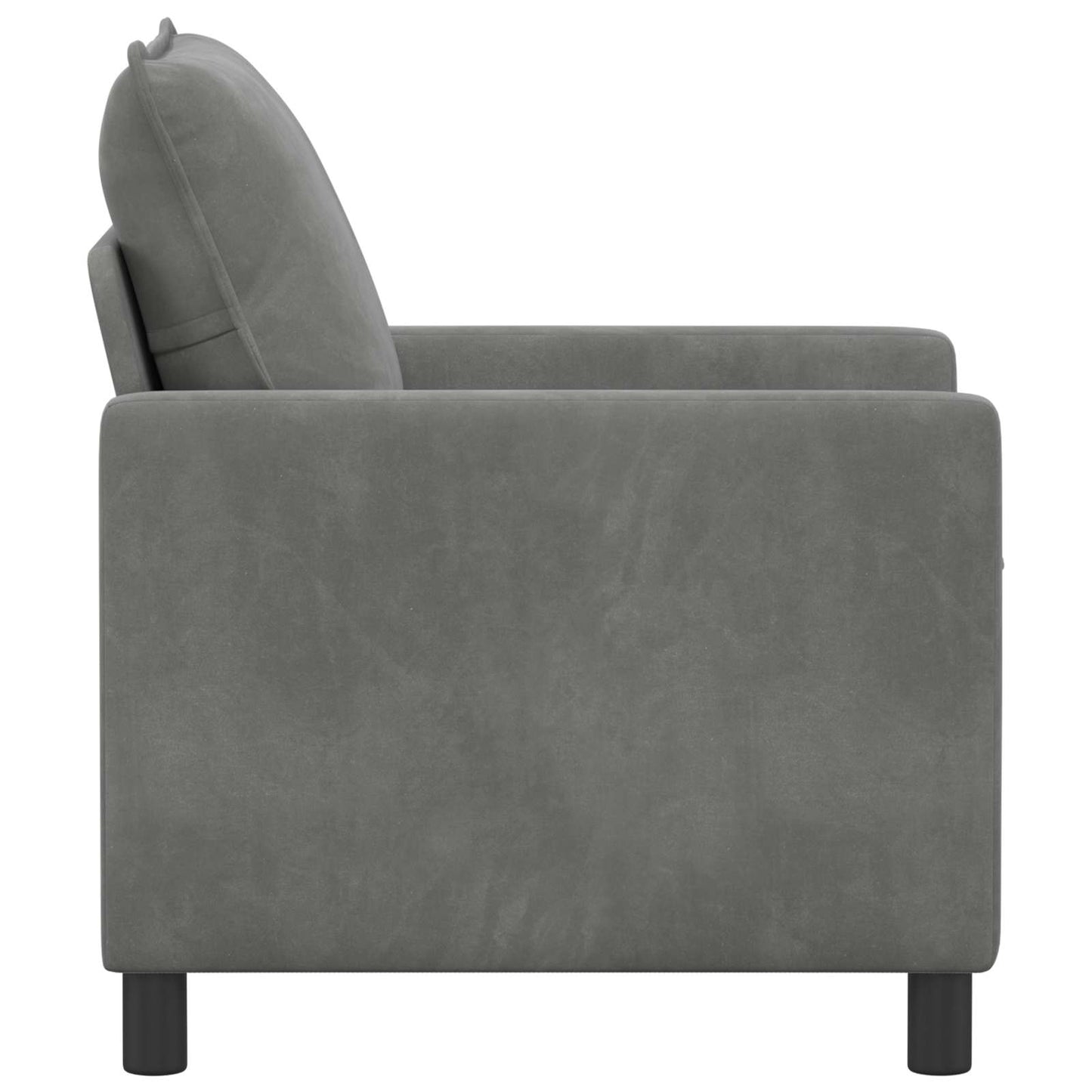 vidaXL Καναπές Σκούρο Γκρι 76 x 81 x 87,5 εκ Βελούδο