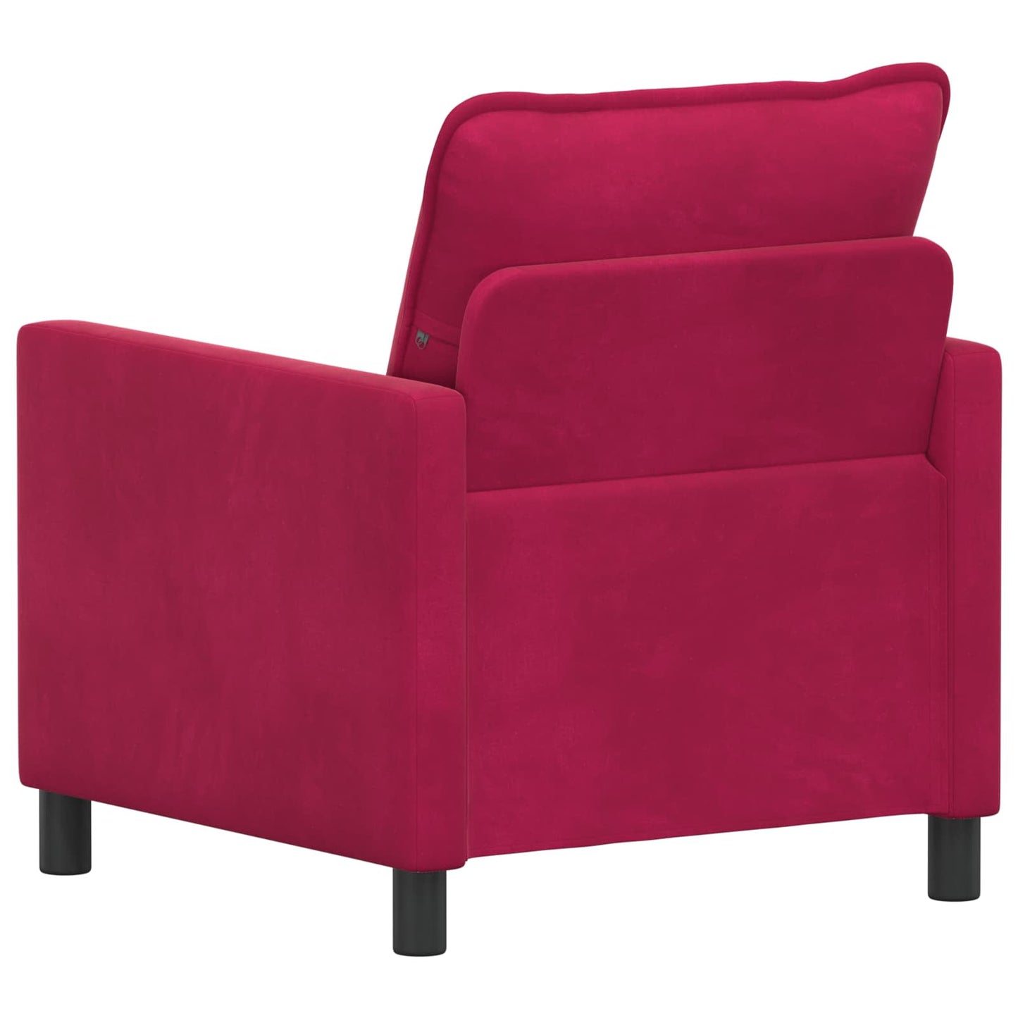 vidaXL Καναπές Κόκκινο 76 x 81 x 87,5 εκ Βελούδο