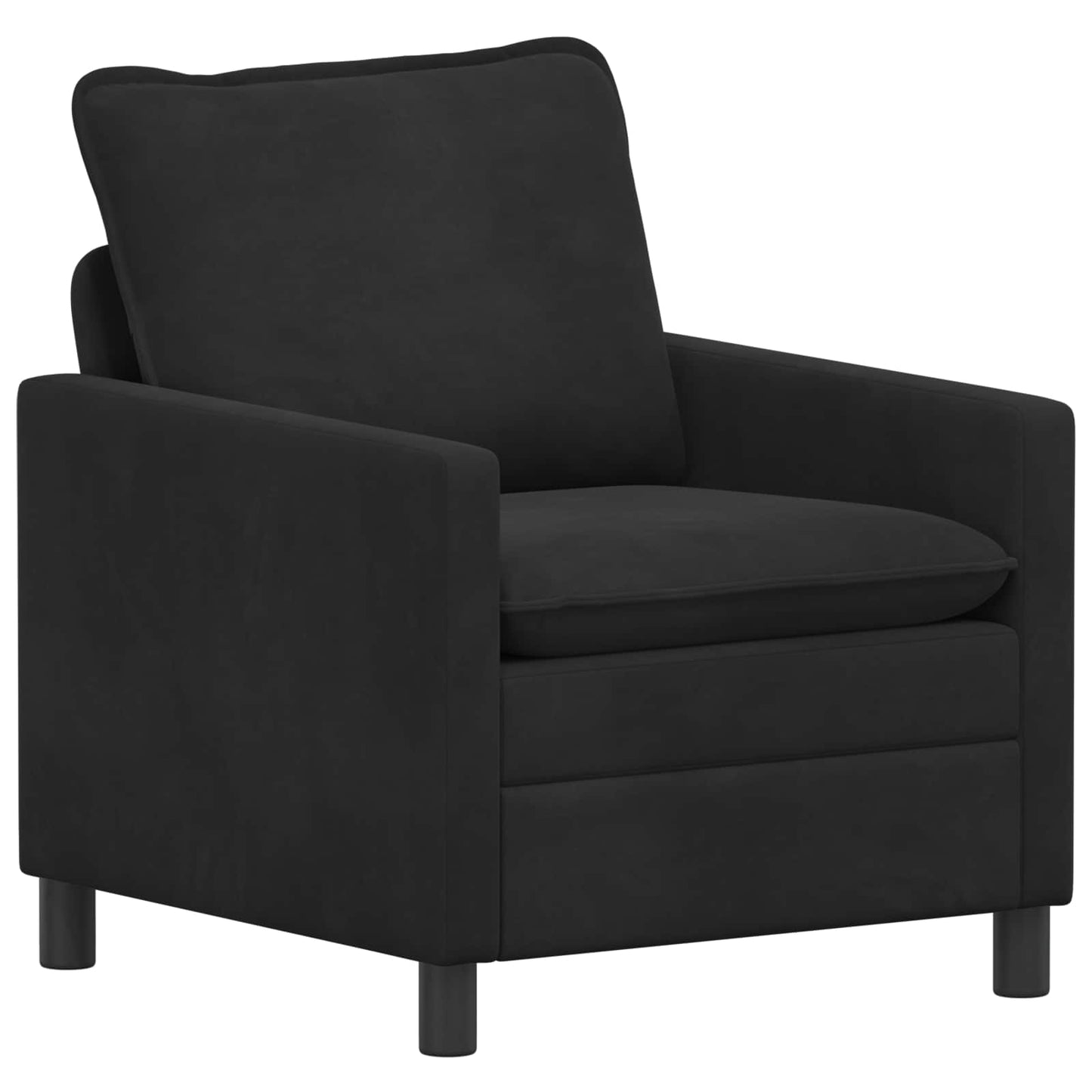 vidaXL Καναπές Μαύρο 76 x 81 x 87,5 εκ Βελούδο