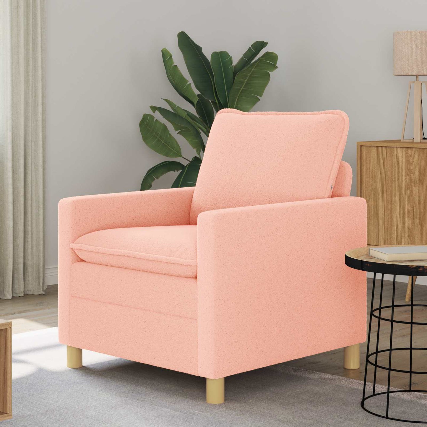 vidaXL Καναπές Ροζ 76 x 81 x 87,5 εκ Ύφασμα