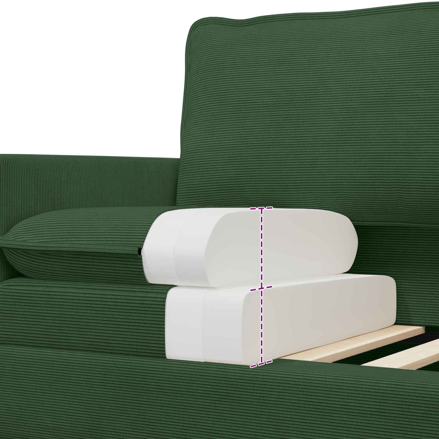 vidaXL Καναπές Τζαγκουάρ Πράσινο 76 x 81 x 87,5 εκ Ύφασμα