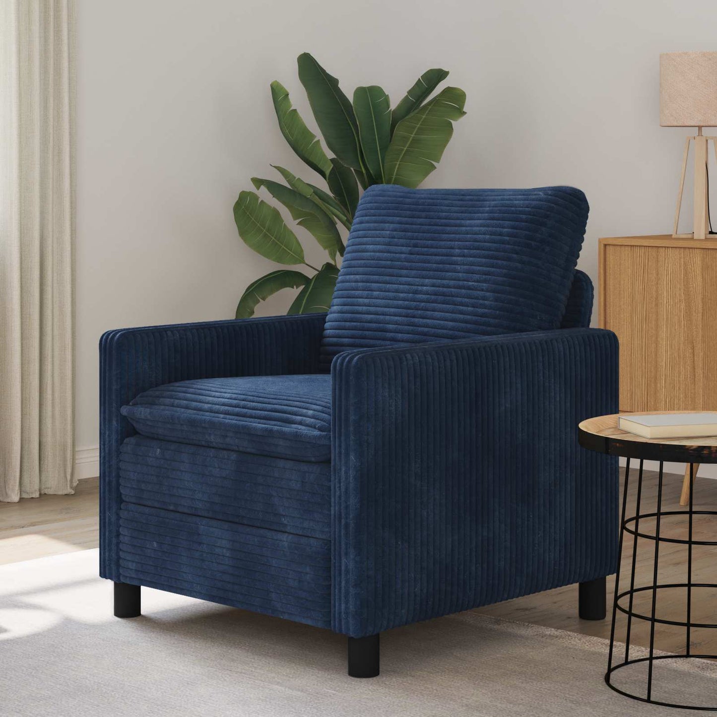 vidaXL Καναπές Σκούρο μπλε 76 x 81 x 87,5 εκ Πολυεστέρας