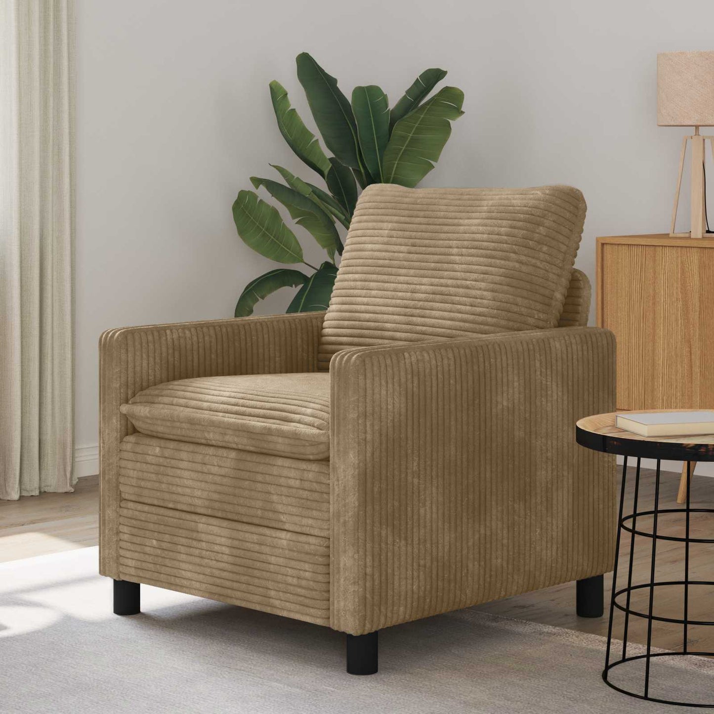 vidaXL Καναπές Taupe 76 x 81 x 87,5 εκ Πολυεστέρας