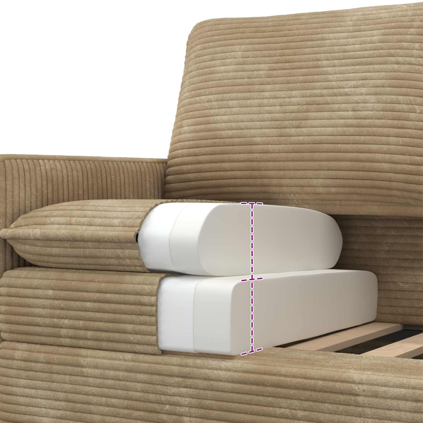 vidaXL Καναπές Taupe 76 x 81 x 87,5 εκ Πολυεστέρας