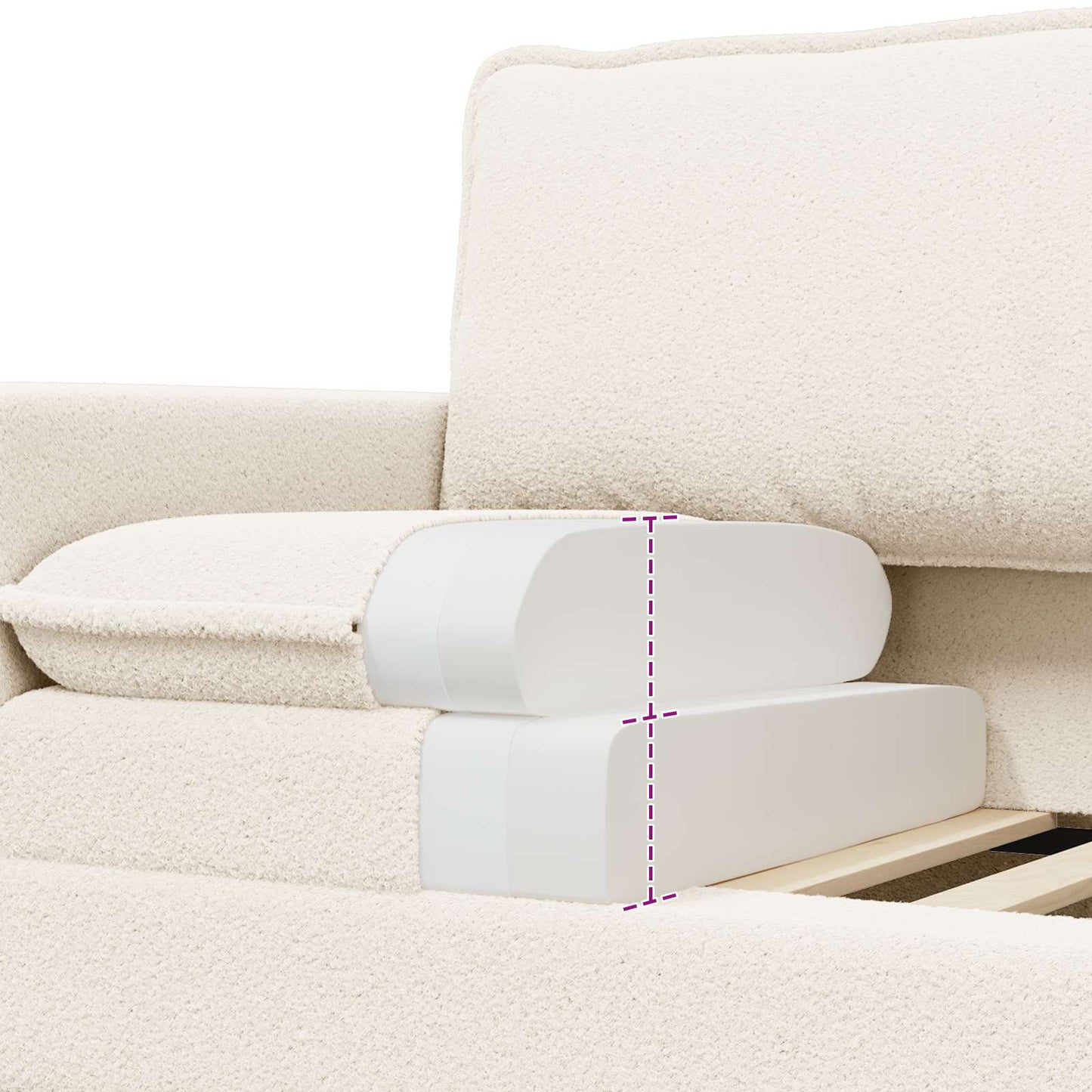 vidaXL Καναπές Κρεμ 126 x 81 x 87,5 εκ Ύφασμα