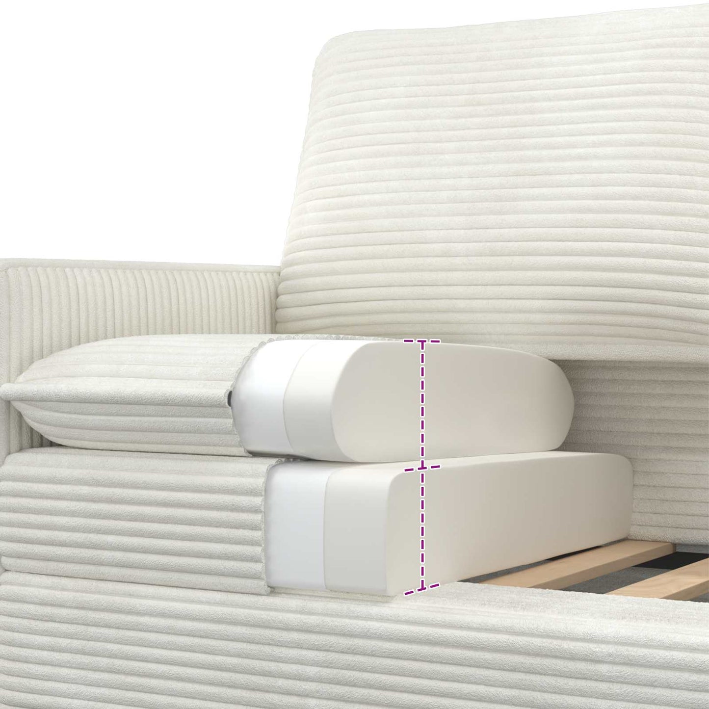 vidaXL Καναπές Κρεμ 126 x 81 x 87,5 εκ Πολυεστέρας