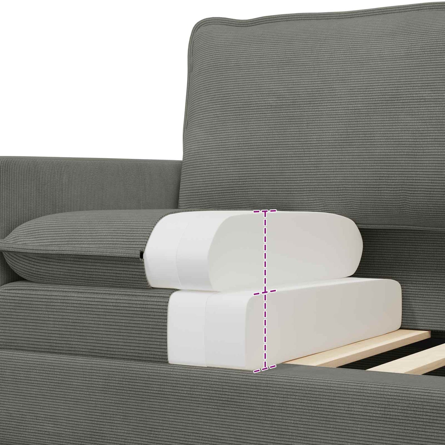 vidaXL Καναπές Ανοιχτό γκρι 156 x 81 x 87,5 εκ Ύφασμα