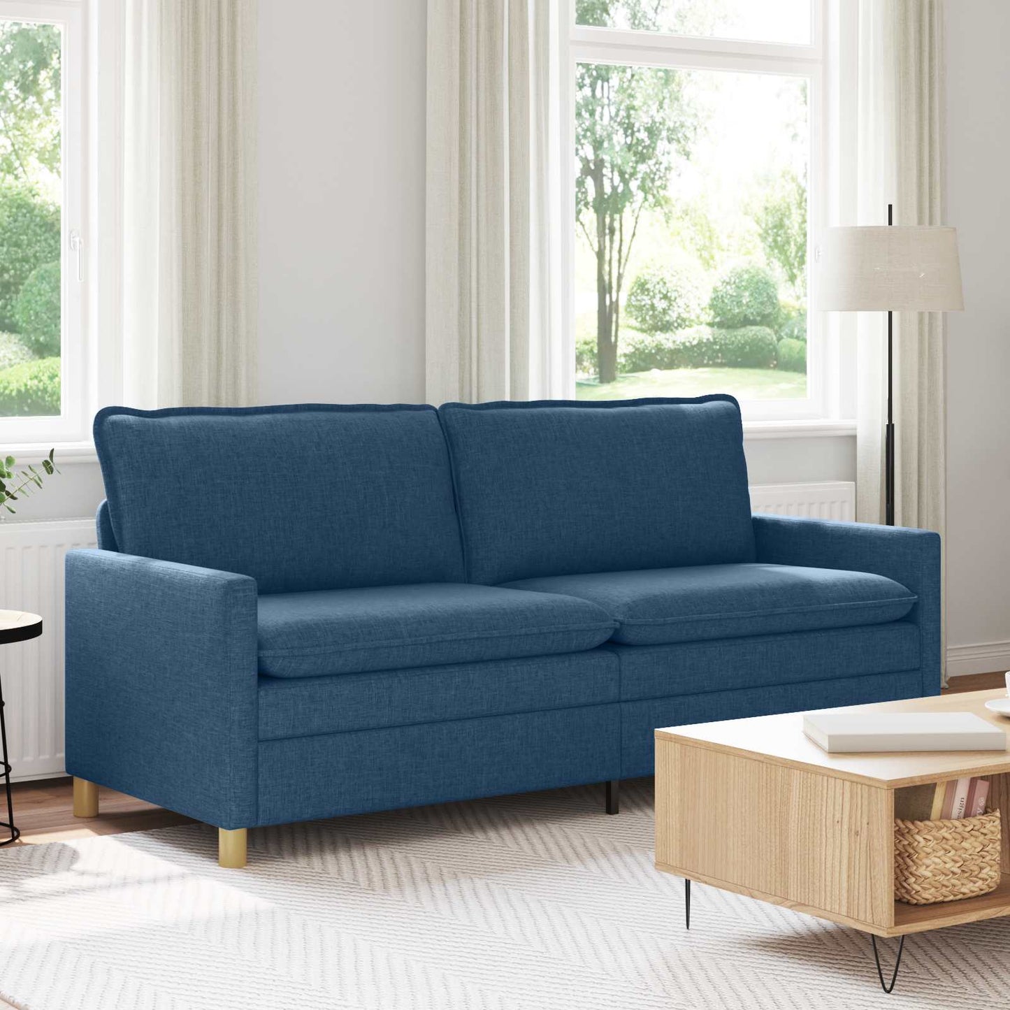 vidaXL Καναπές Μπλε 196 x 81 x 87,5 εκ. Ύφασμα