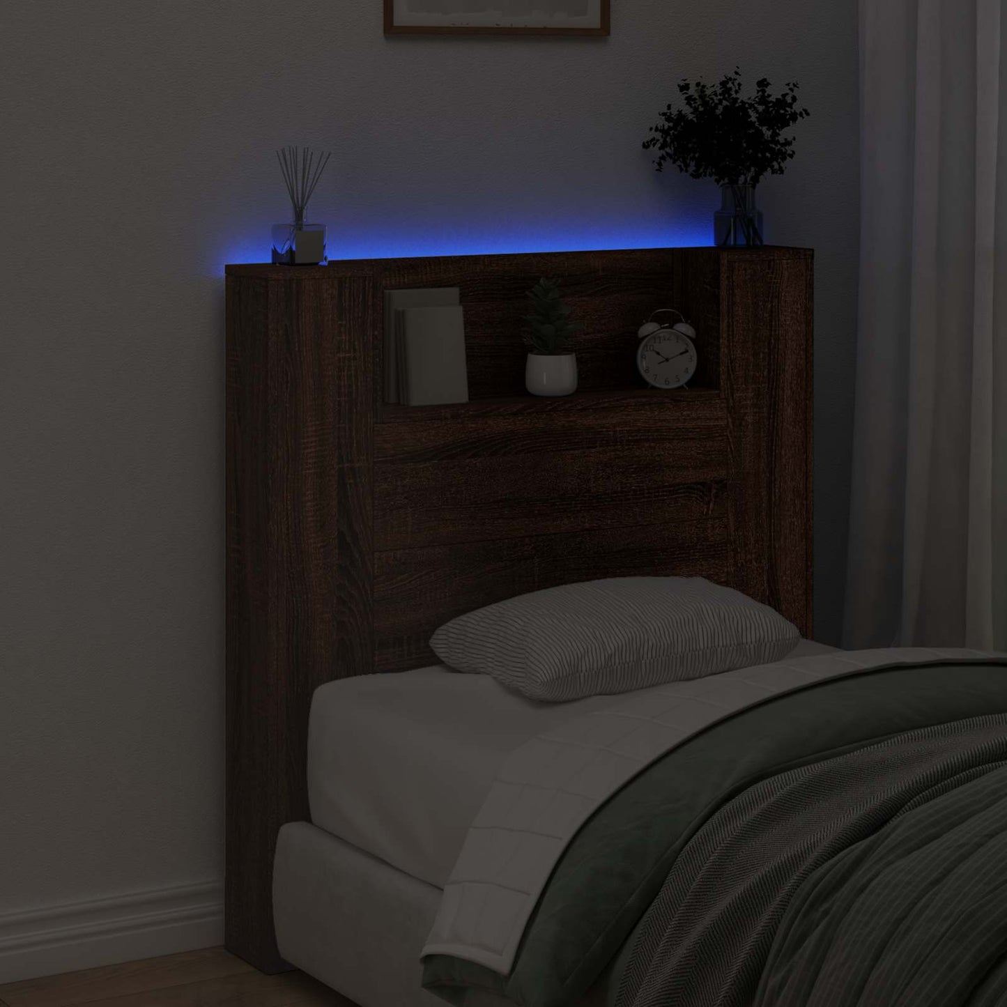 vidaXL Κεφαλάρι Καφέ δρυς 100 x 16,5 x 103,5 cm Επεξεργασμένο ξύλο