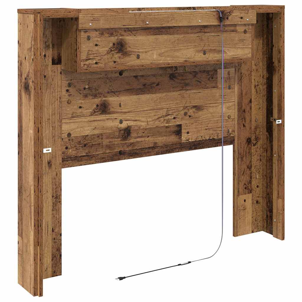 vidaXL Κεφαλάρι Παλιό ξύλο 120 x 15 x 103,5 εκ. Επεξεργασμένο ξύλο