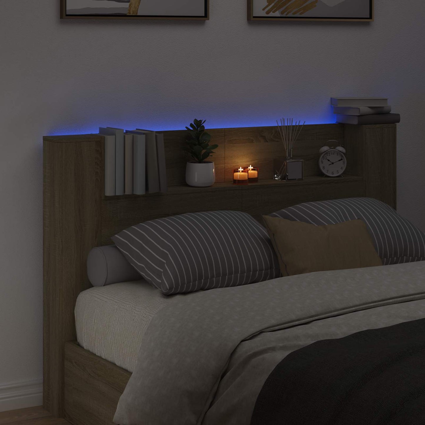 vidaXL Κεφαλάρι Δρύς Sonoma 160 x 16,5 x 103,5 cm Επεξεργασμένο ξύλο