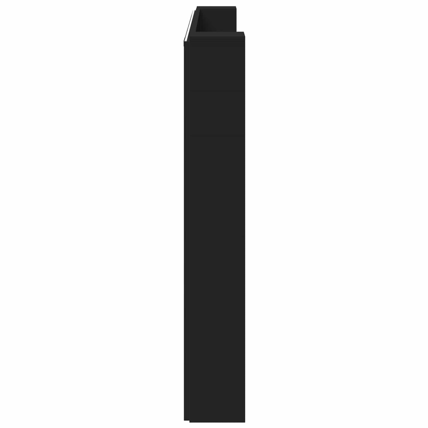 vidaXL Κεφαλάρι με ράφι Μαύρο 180 x 16,5 x 103,5 cm Επεξεργασμένο ξύλο