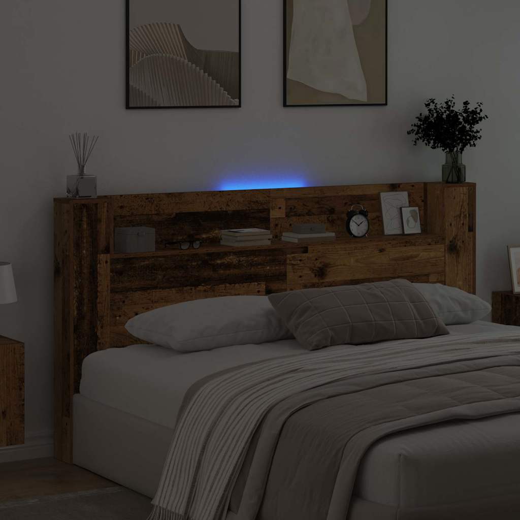 vidaXL Κεφαλάρι Παλιό ξύλο 200 x 15 x 103,5 εκ. Επεξεργασμένο ξύλο