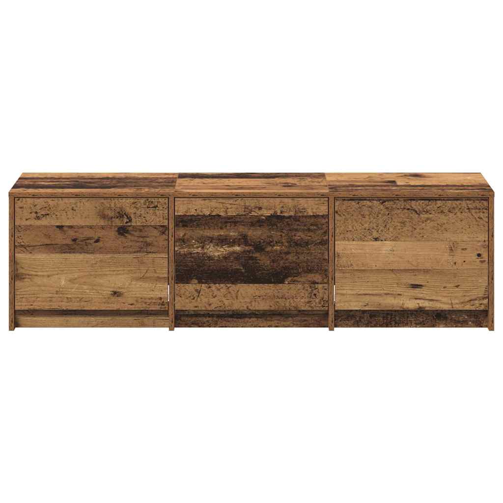 vidaXL Ντουλάπι Τηλεόρασης με LED Παλιό Ξύλο 140 x 34 x 40 εκ