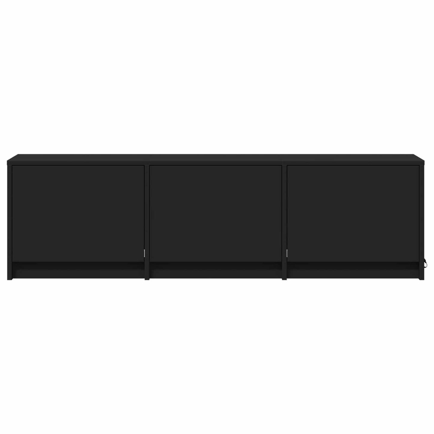 vidaXL Τηλεοπτική βιβλιοθήκη με LED με LED Μαύρο 140 x 34 x 40 εκ