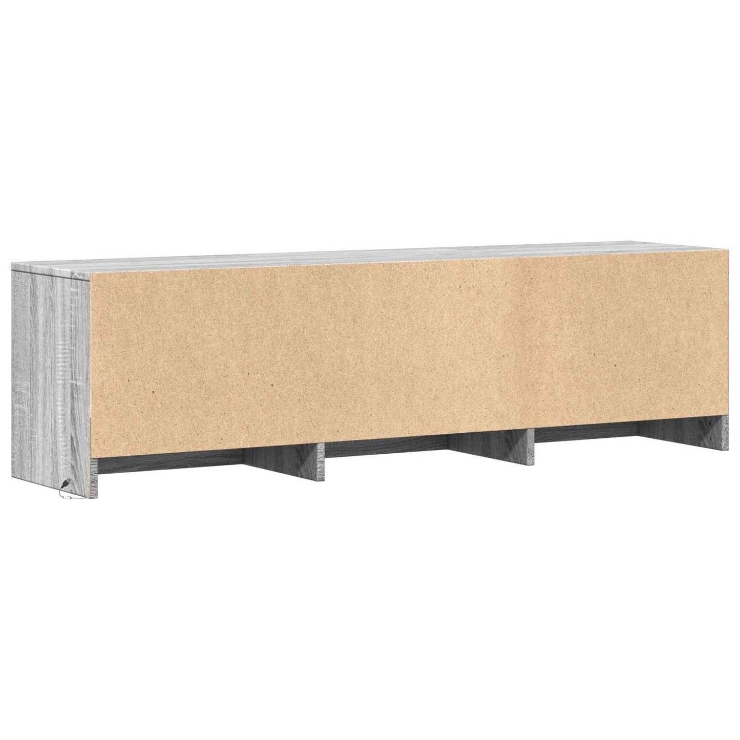 vidaXL Τηλεοπτική βιβλιοθήκη με LED Γκρι Σονομά 140 x 34 x 40 εκ