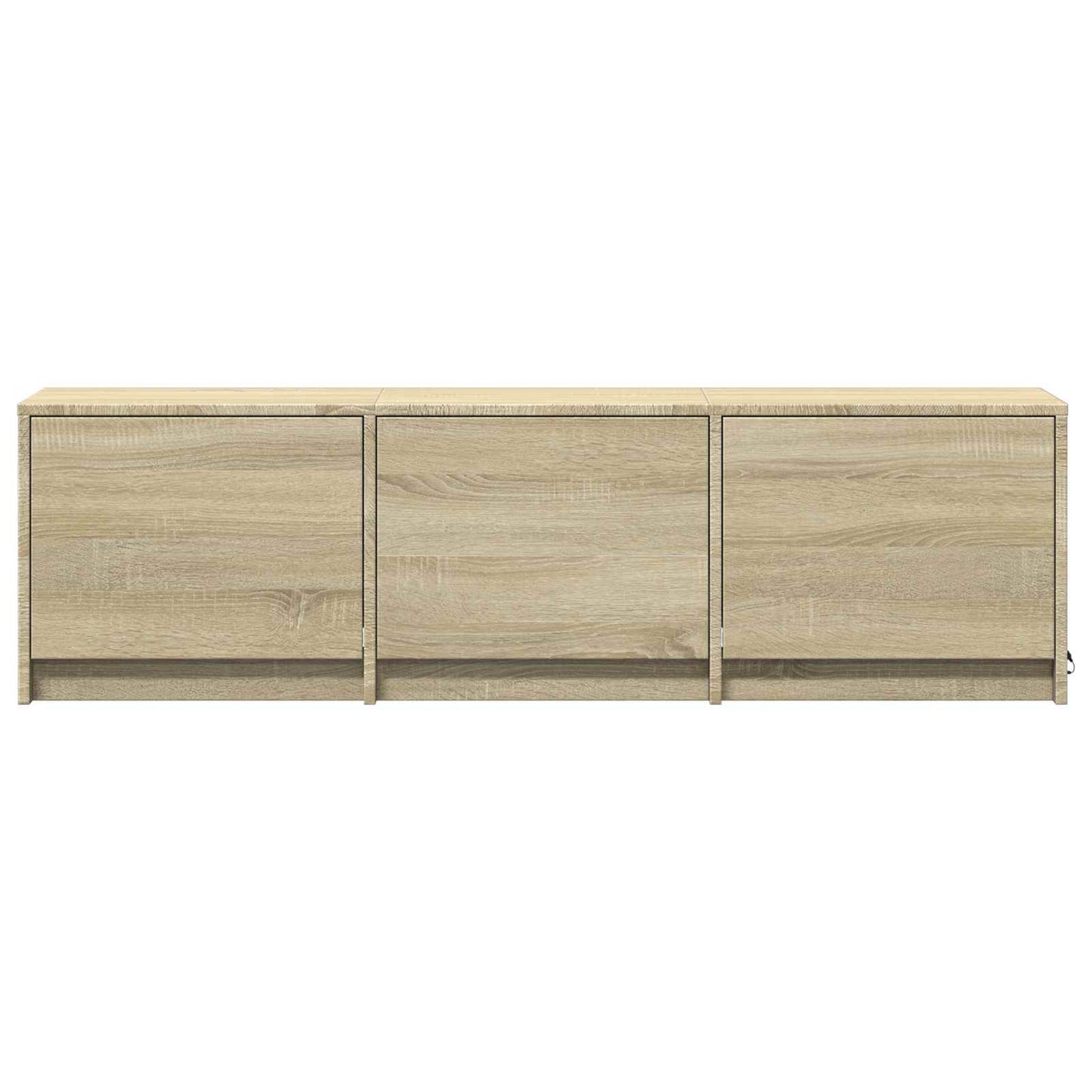 vidaXL Τηλεοπτική βιβλιοθήκη με LED Δρύς Sonoma 140 x 34 x 40 εκ