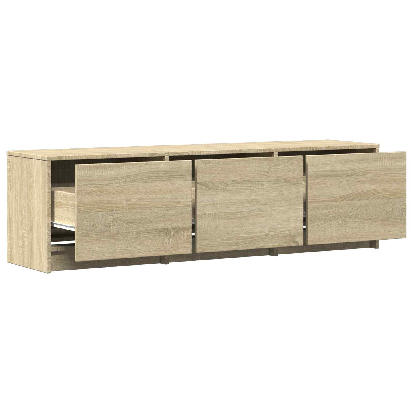 vidaXL Τηλεοπτική βιβλιοθήκη με LED Δρύς Sonoma 140 x 34 x 40 εκ
