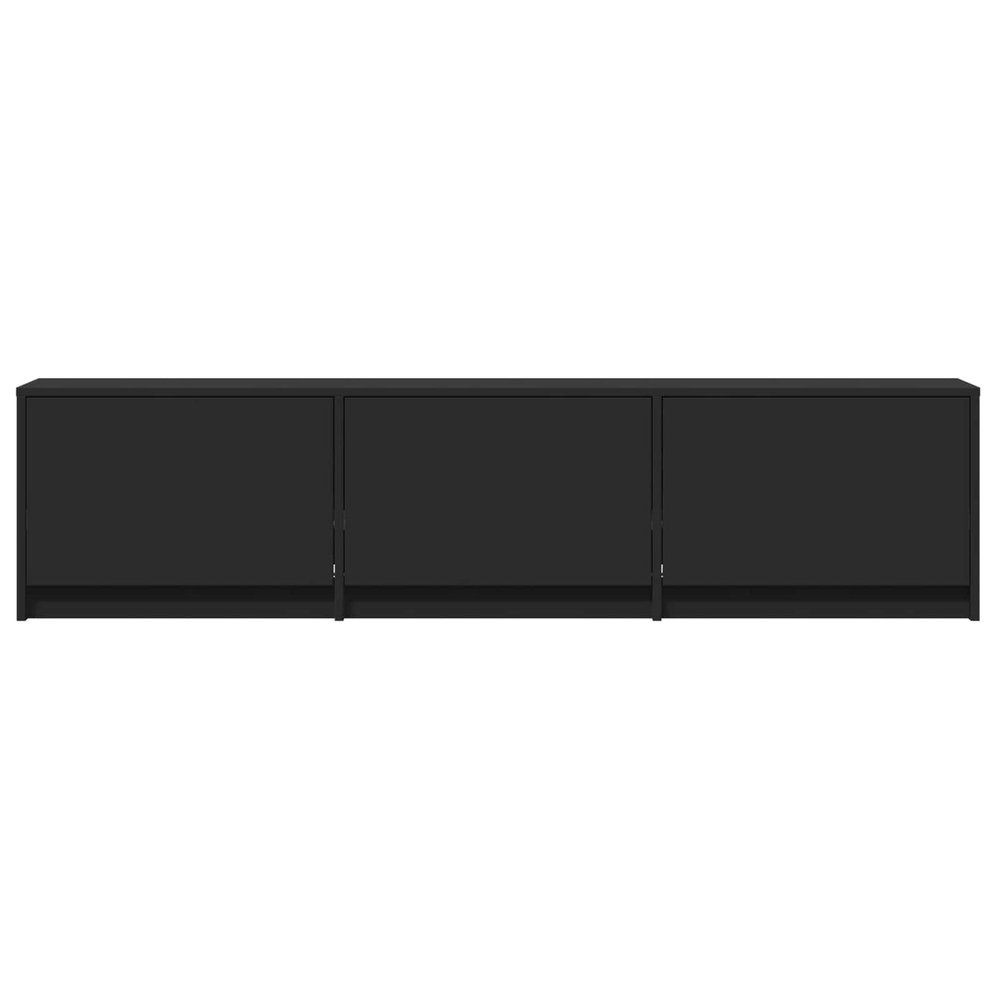 vidaXL Τηλεοπτική βιβλιοθήκη με LED με LED Μαύρο 165 x 34 x 40 εκ.