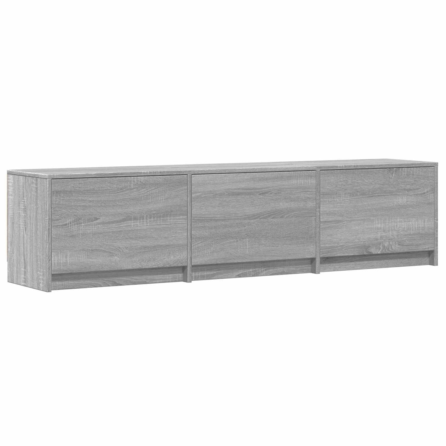 vidaXL Τηλεοπτική βιβλιοθήκη με LED Γκρι Σονομά 165 x 34 x 40 εκ.