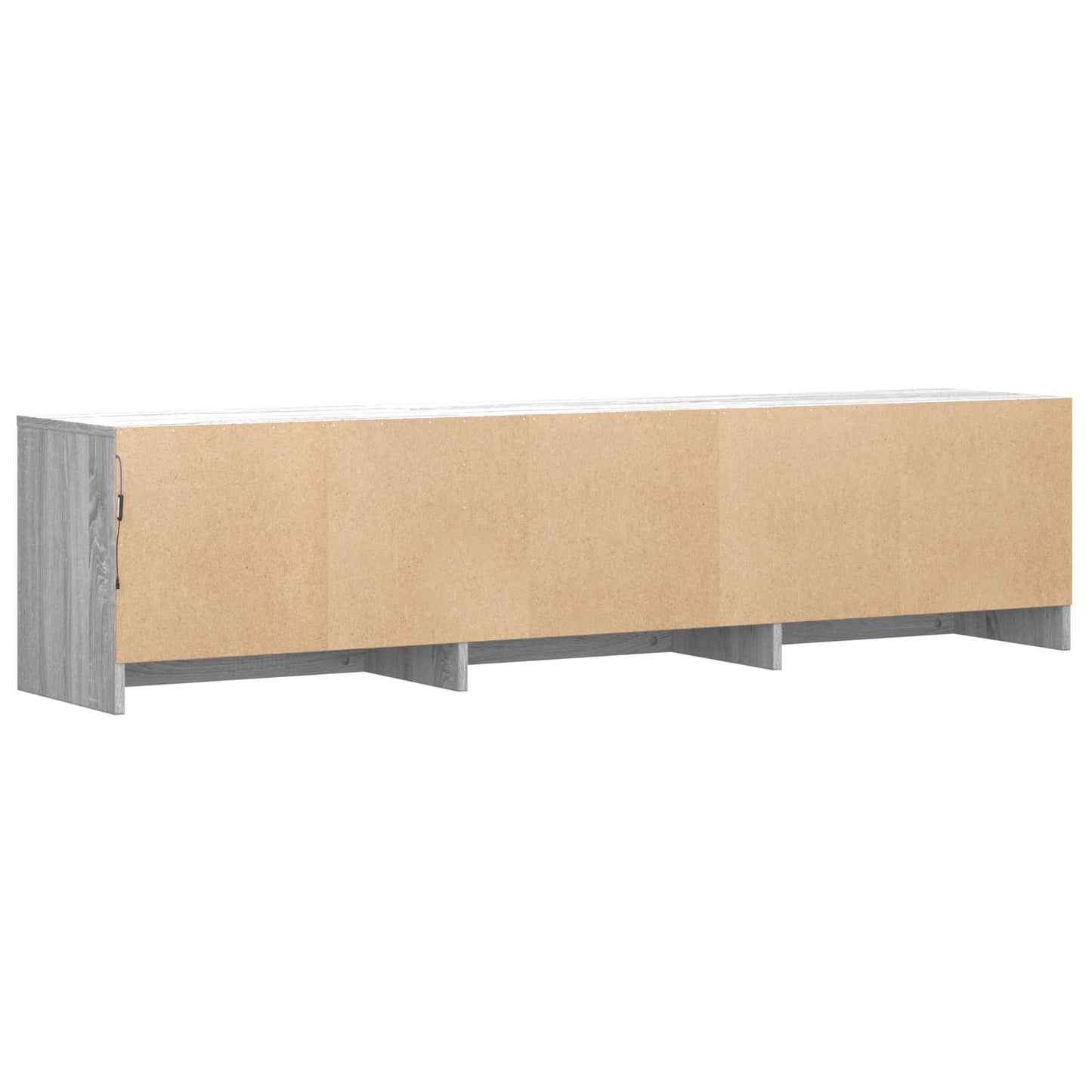 vidaXL Τηλεοπτική βιβλιοθήκη με LED Γκρι Σονομά 165 x 34 x 40 εκ.