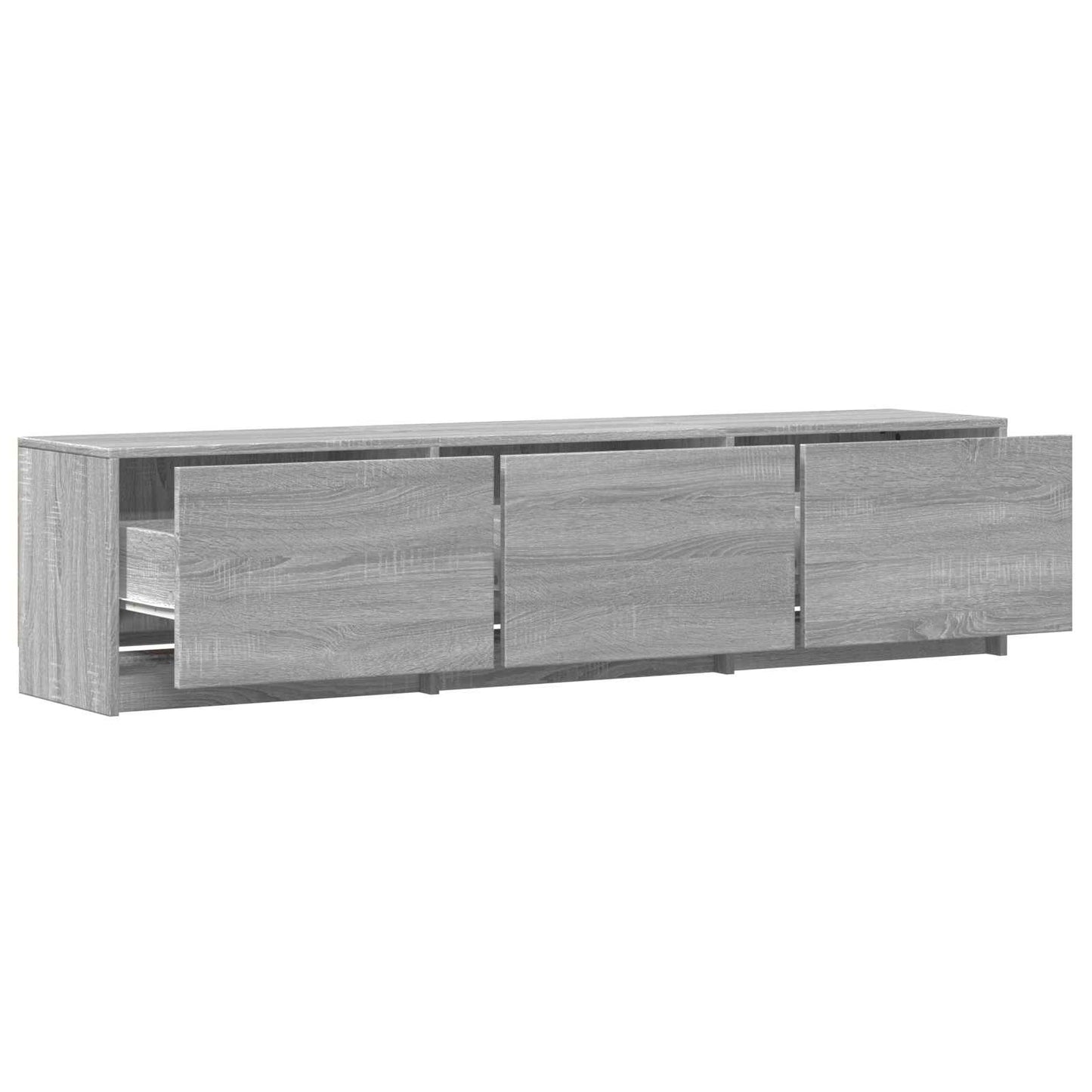 vidaXL Τηλεοπτική βιβλιοθήκη με LED Γκρι Σονομά 165 x 34 x 40 εκ.