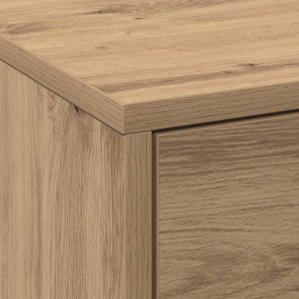 vidaXL Ντουλάπι Τηλεόρασης με LED Καρυδιά Χειροποίητης Εργασίας